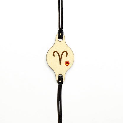 Armband Sternzeichen "Widder" mit Glitzerstein - Nanino Design Onlineshop -