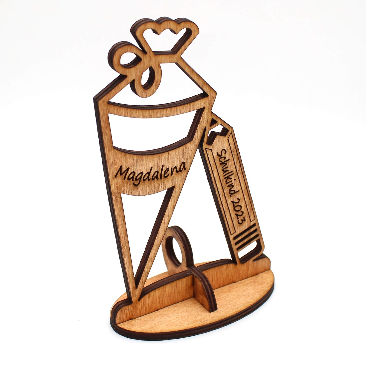 Aufsteller "Schultüte" mit Geldscheinhalter, personalisiert - Nanino Design Onlineshop -