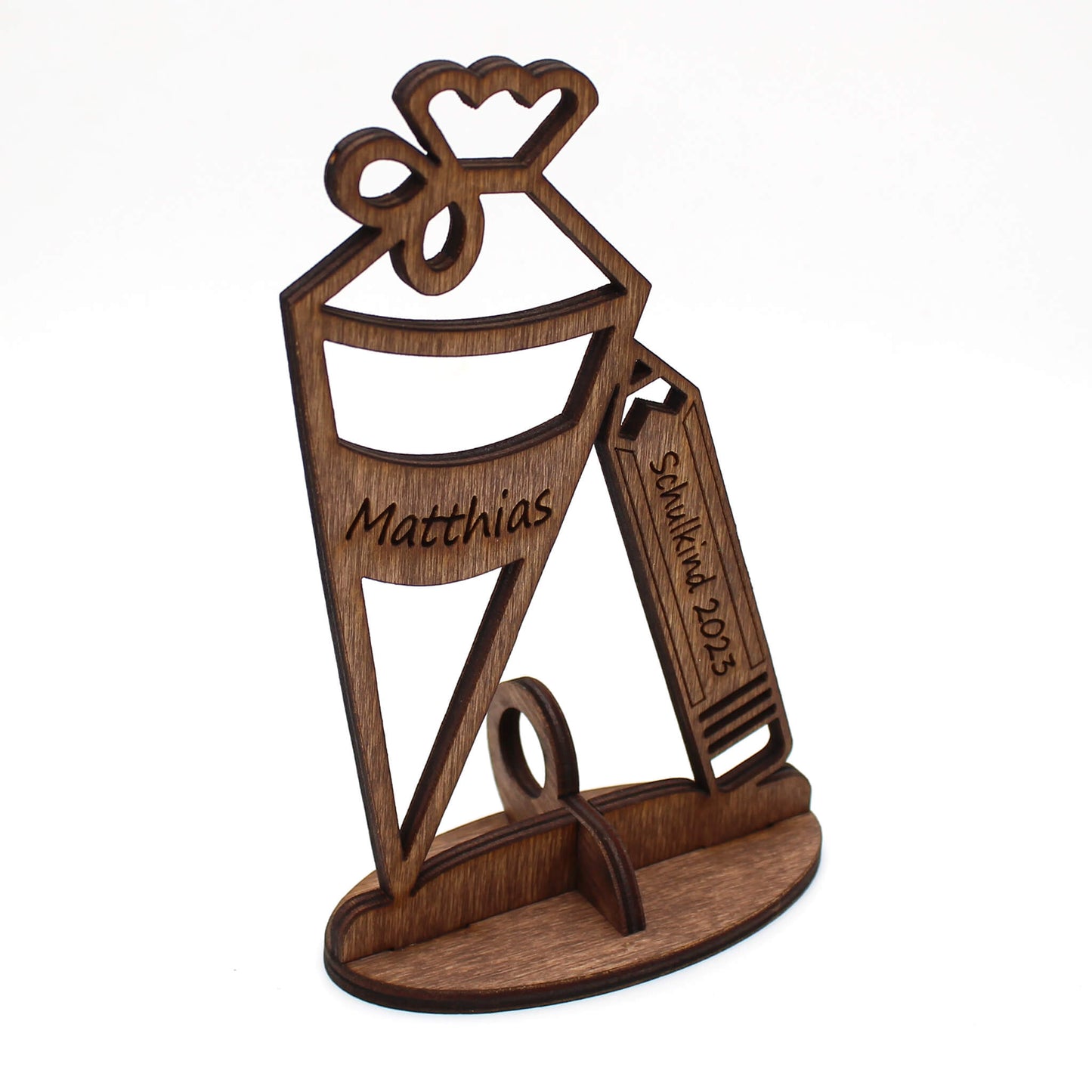Aufsteller "Schultüte" mit Geldscheinhalter, personalisiert - Nanino Design Onlineshop -