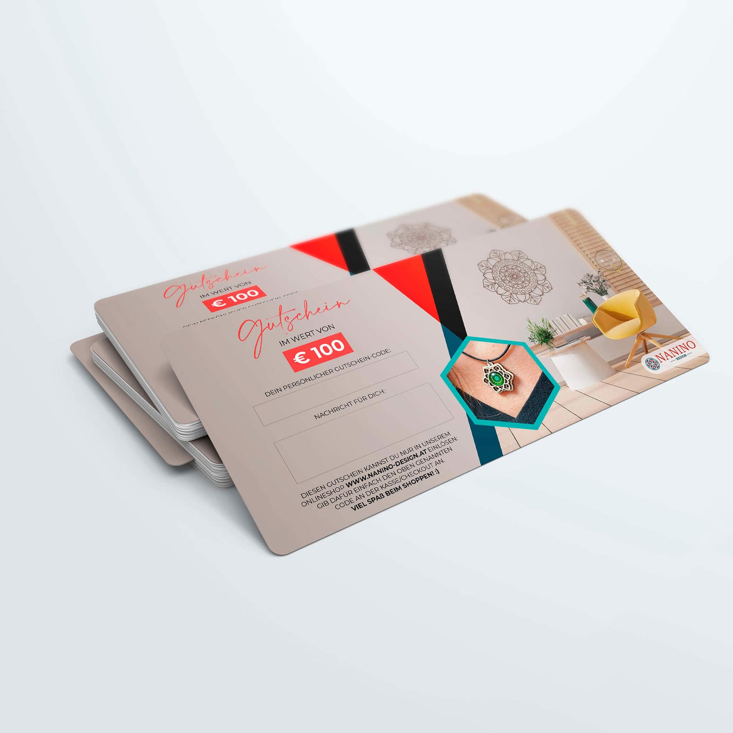Geschenkgutschein 100€ (digital) - Nanino Design Onlineshop -