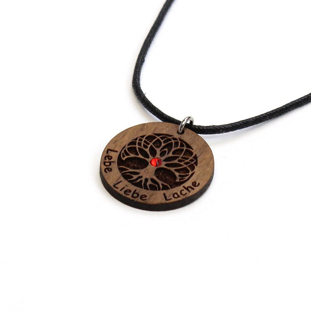 Halskette Baum "Lebe Liebe Lache" - Nanino Design Onlineshop -