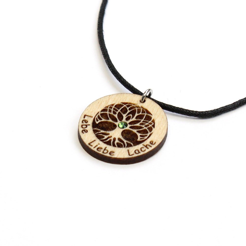 Halskette Baum "Lebe Liebe Lache" - Nanino Design Onlineshop -