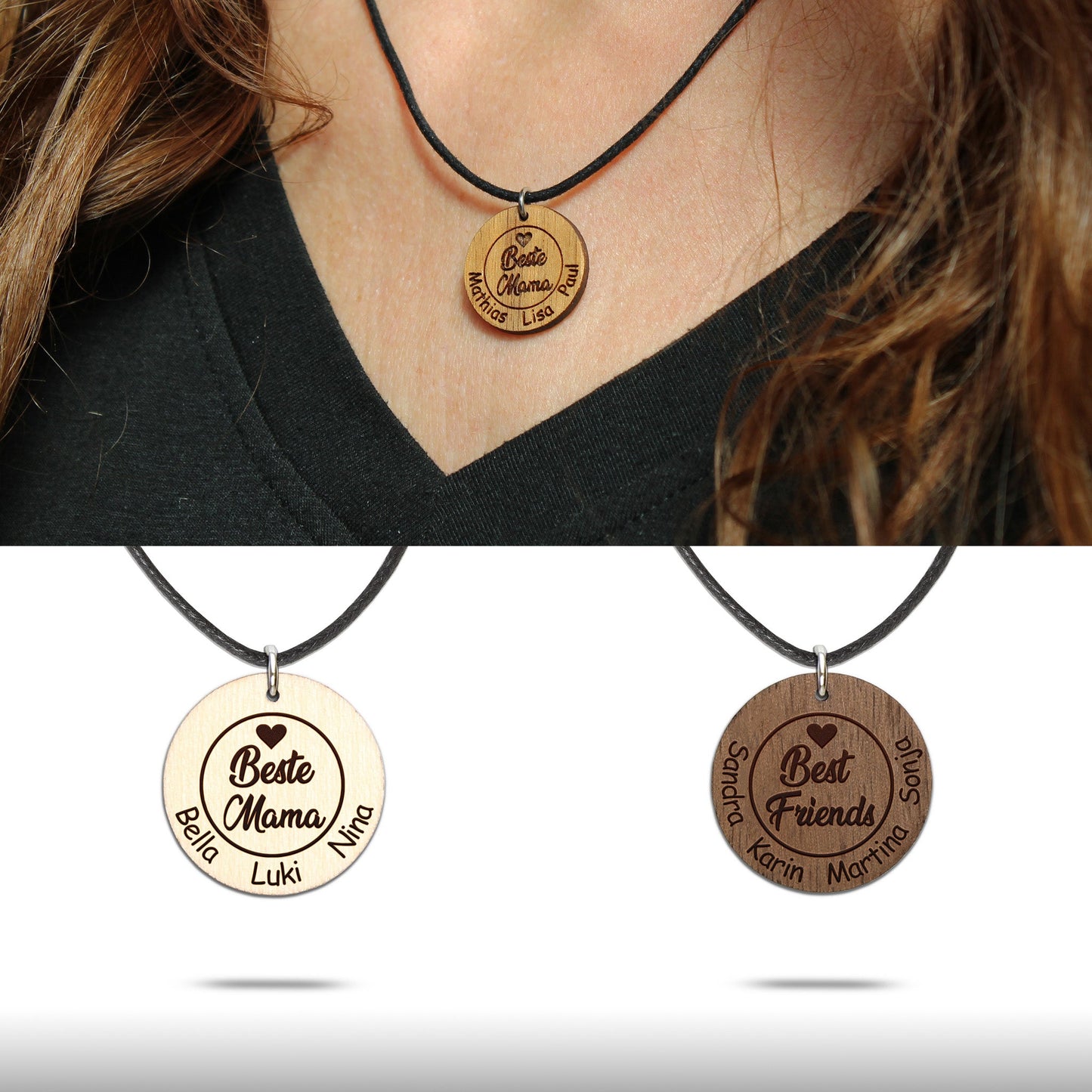 Halskette "Best ..." personalisiert - Nanino Design Onlineshop -