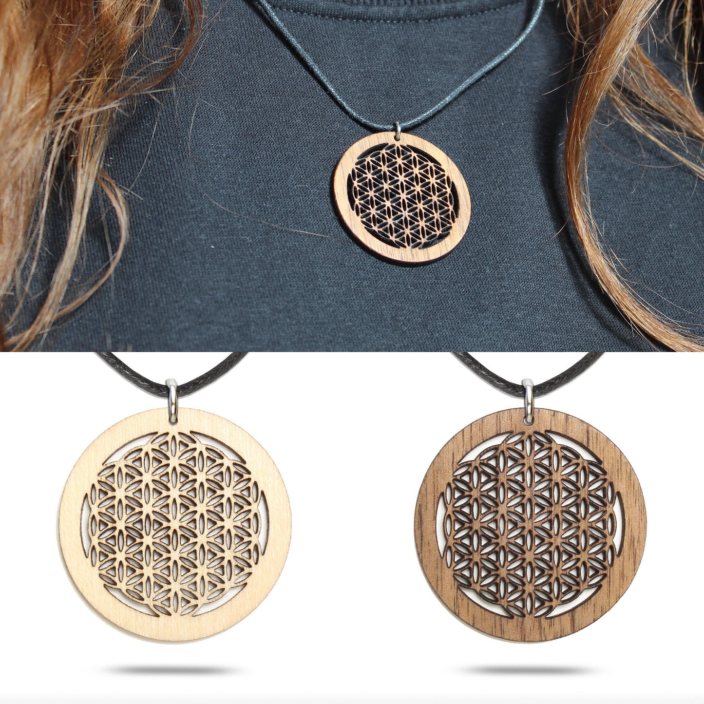 Halskette "Blume des Lebens" groß - Nanino Design Onlineshop -