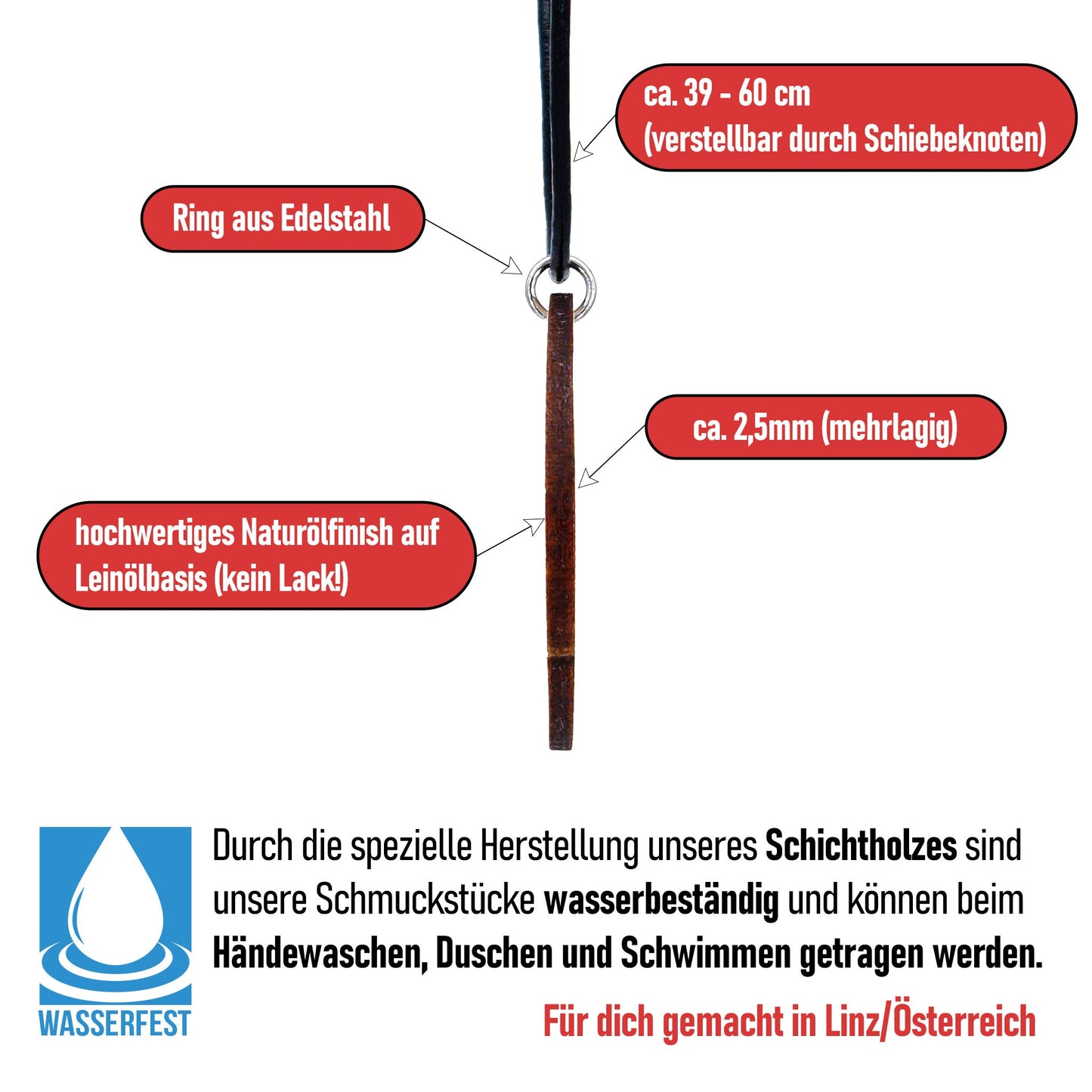 Halskette "Danke, dass du immer für mich da bist" - Nanino Design Onlineshop -