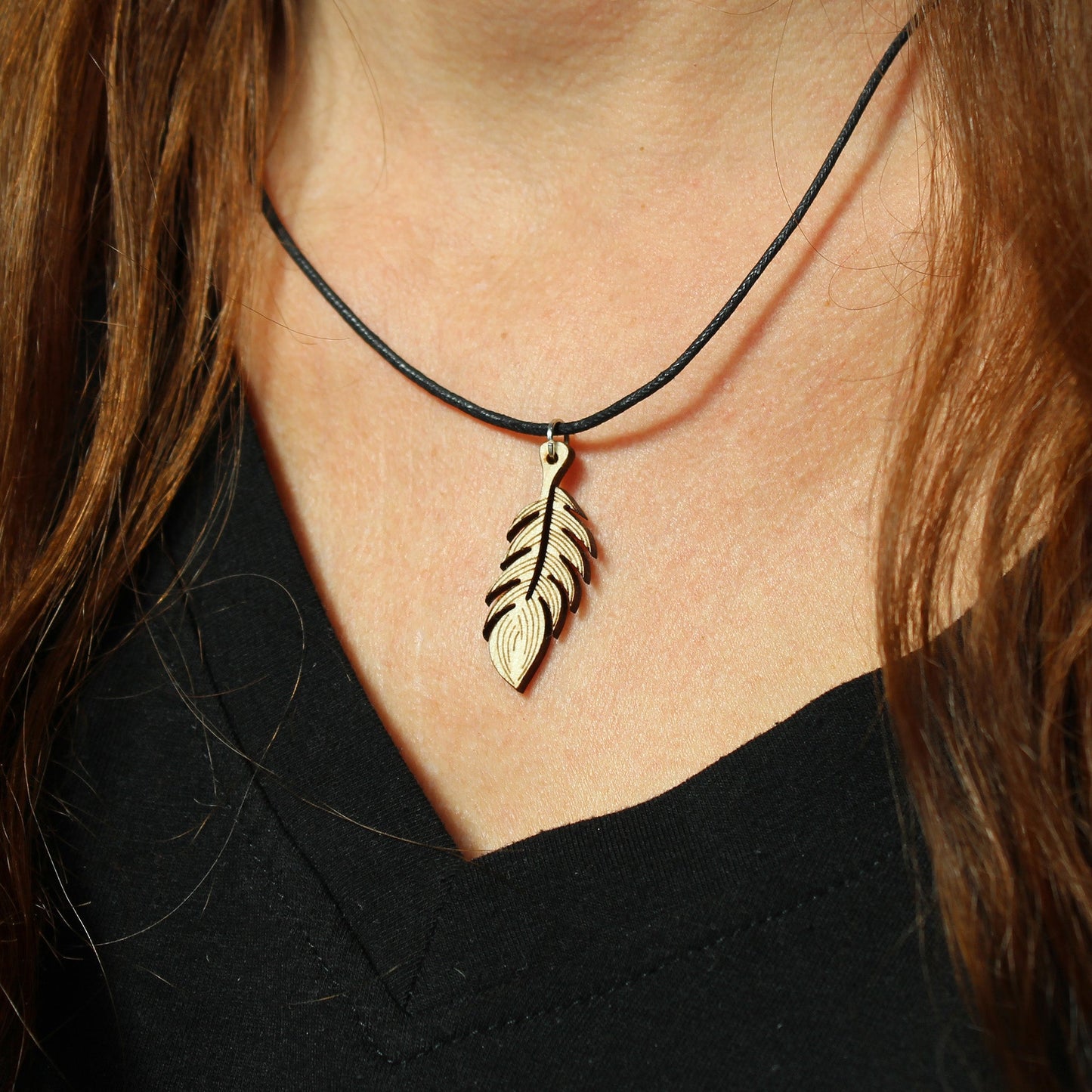 Halskette "Feder" - Nanino Design Onlineshop -