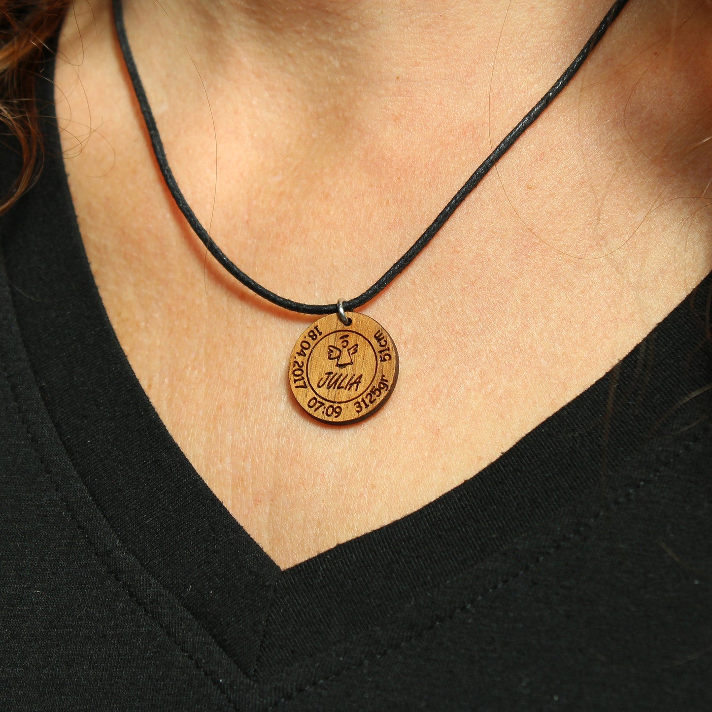 Halskette "Geburt/Taufe" personalisiert - Nanino Design Onlineshop -