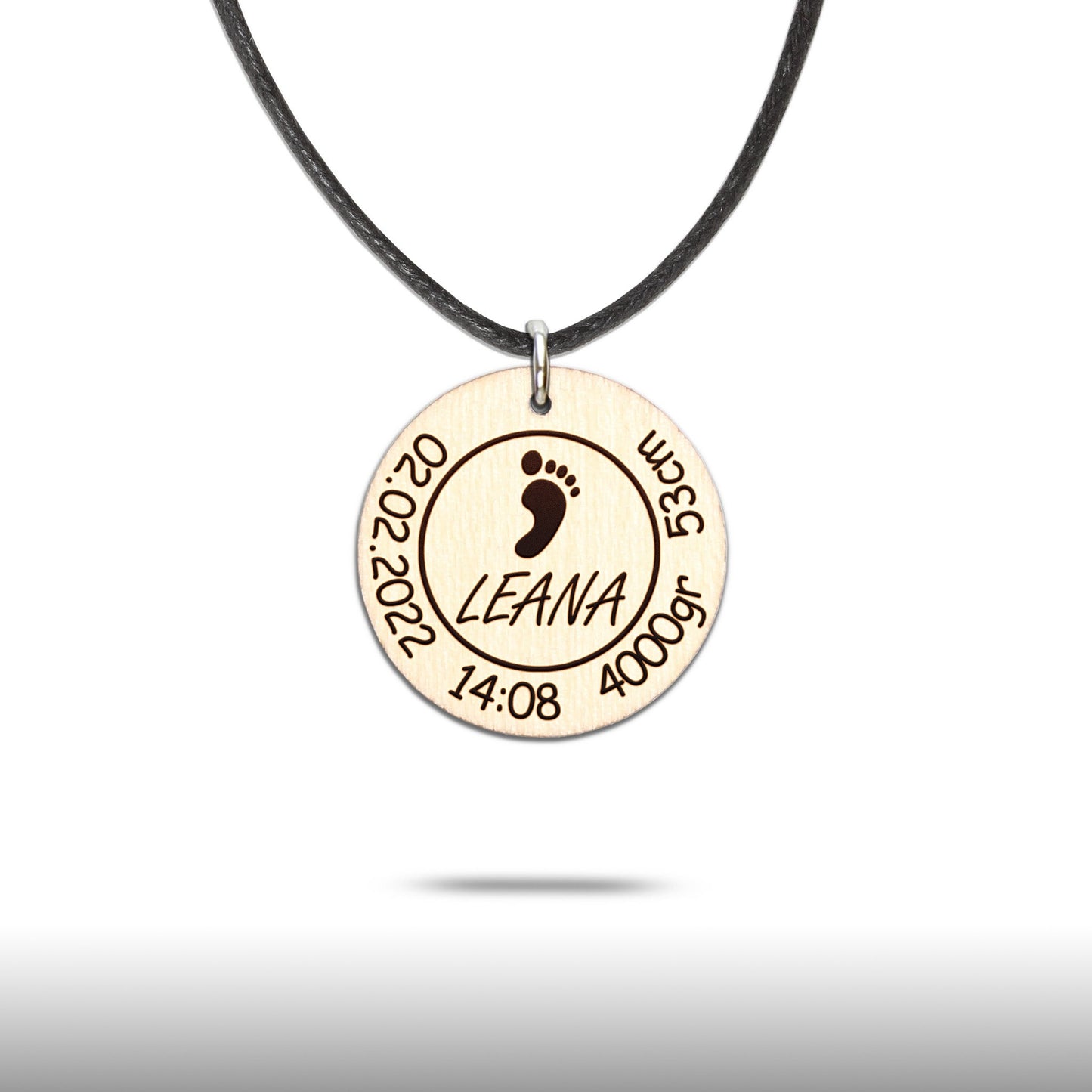 Halskette "Geburt/Taufe" personalisiert - Nanino Design Onlineshop -