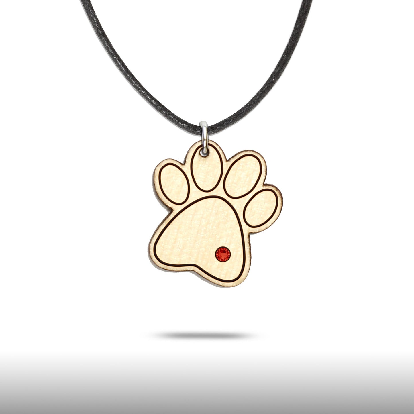 Halskette "Pfote ohne Krallen" mit Glitzerstein - Nanino Design Onlineshop -