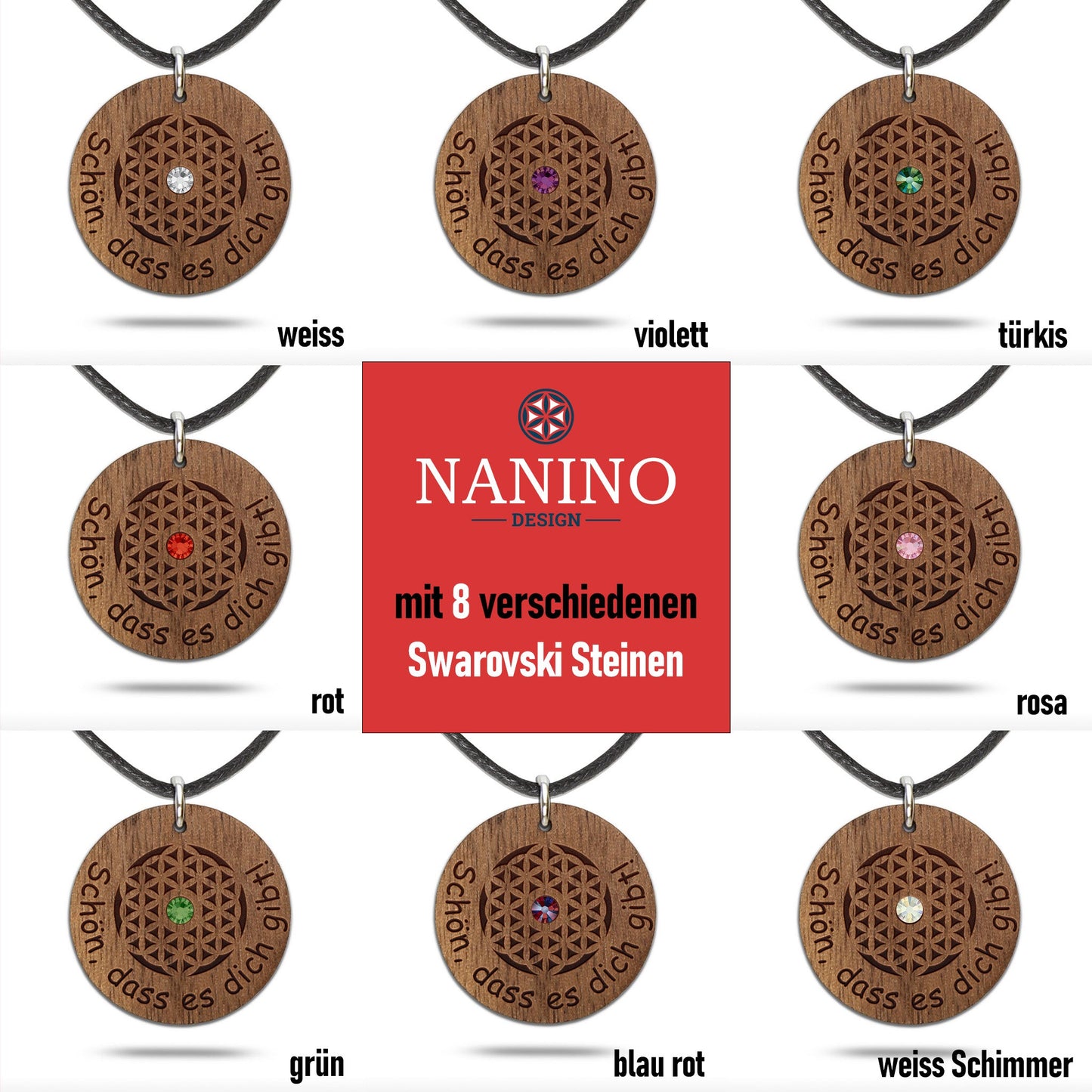 Halskette "Schön, dass es dich gibt" - Nanino Design Onlineshop -