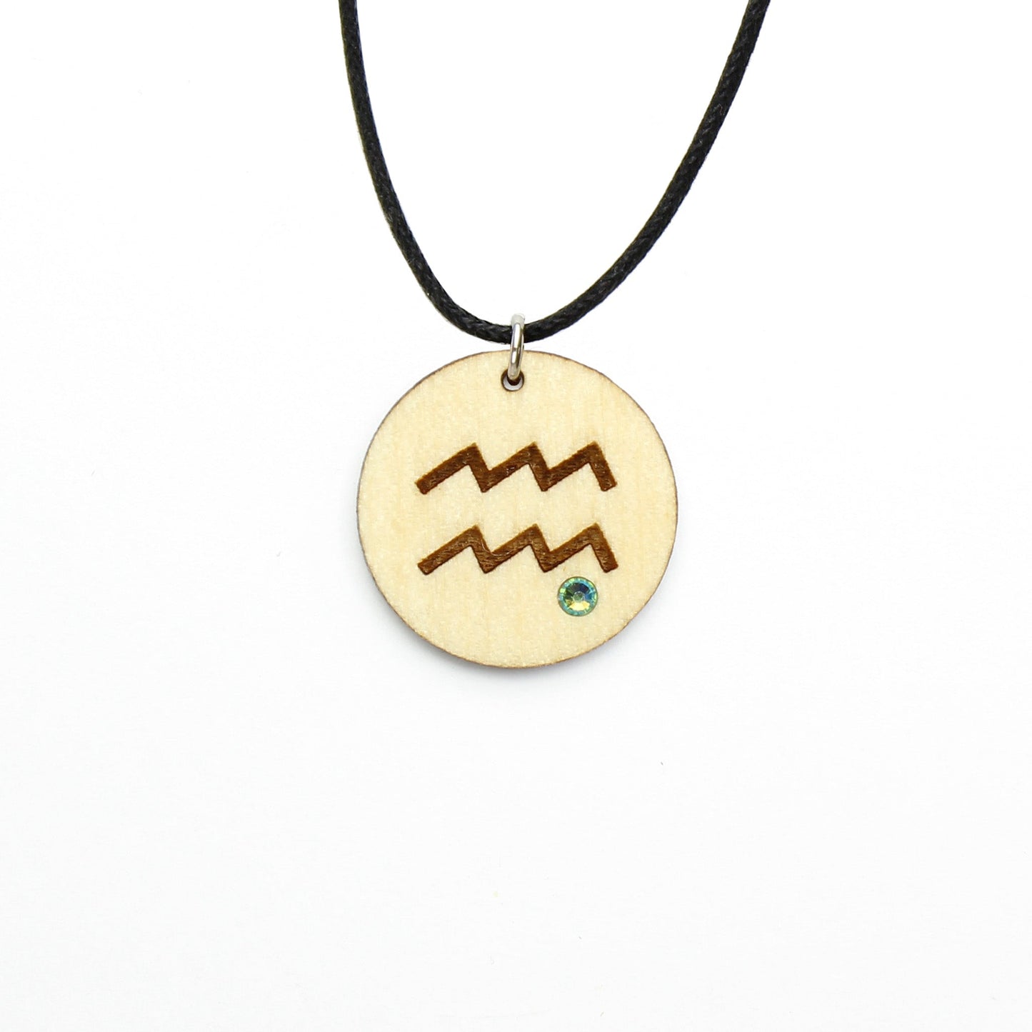 Halskette Sternzeichen "Wassermann" mit Glitzerstein - Nanino Design Onlineshop -