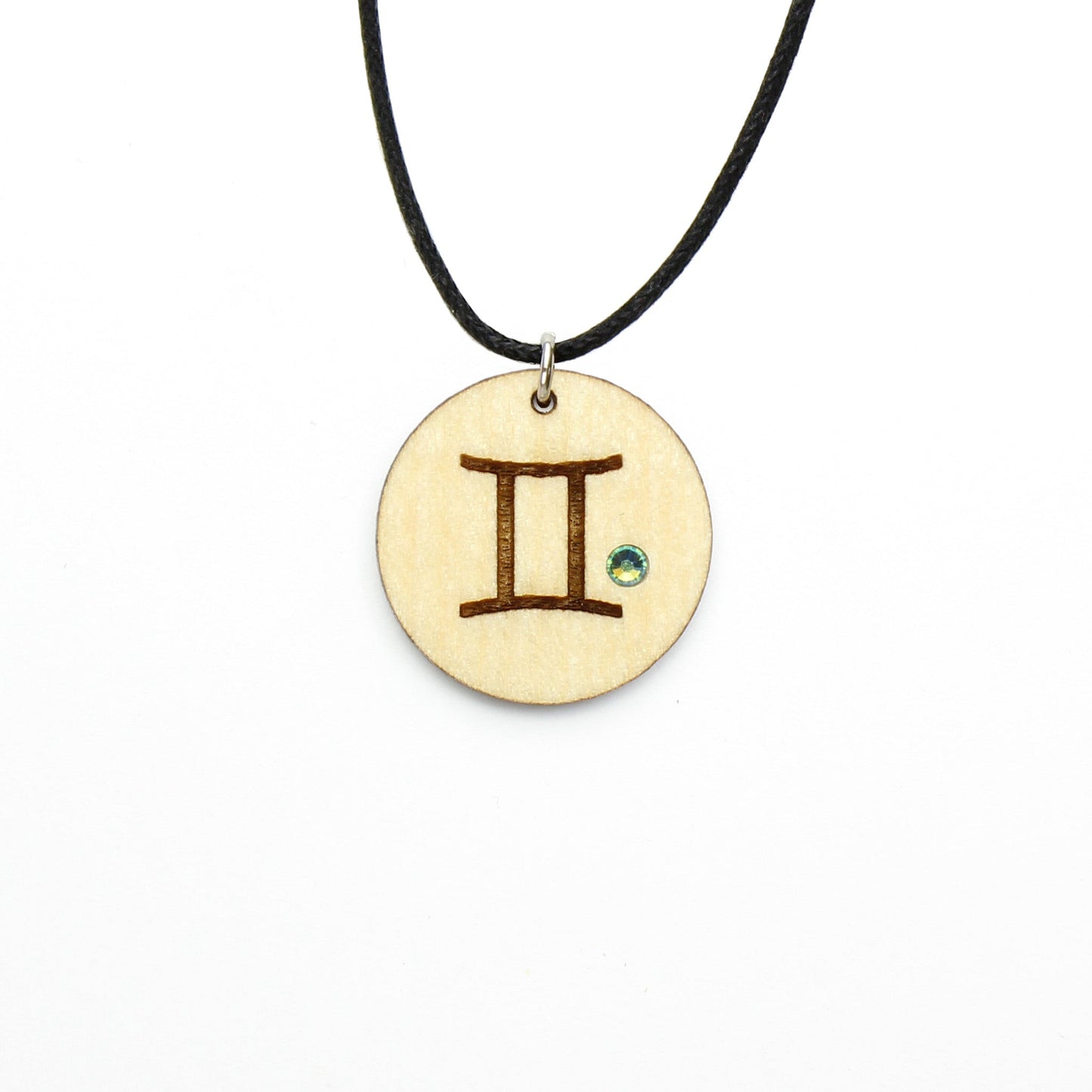Halskette Sternzeichen "Zwillinge" mit Glitzerstein - Nanino Design Onlineshop -