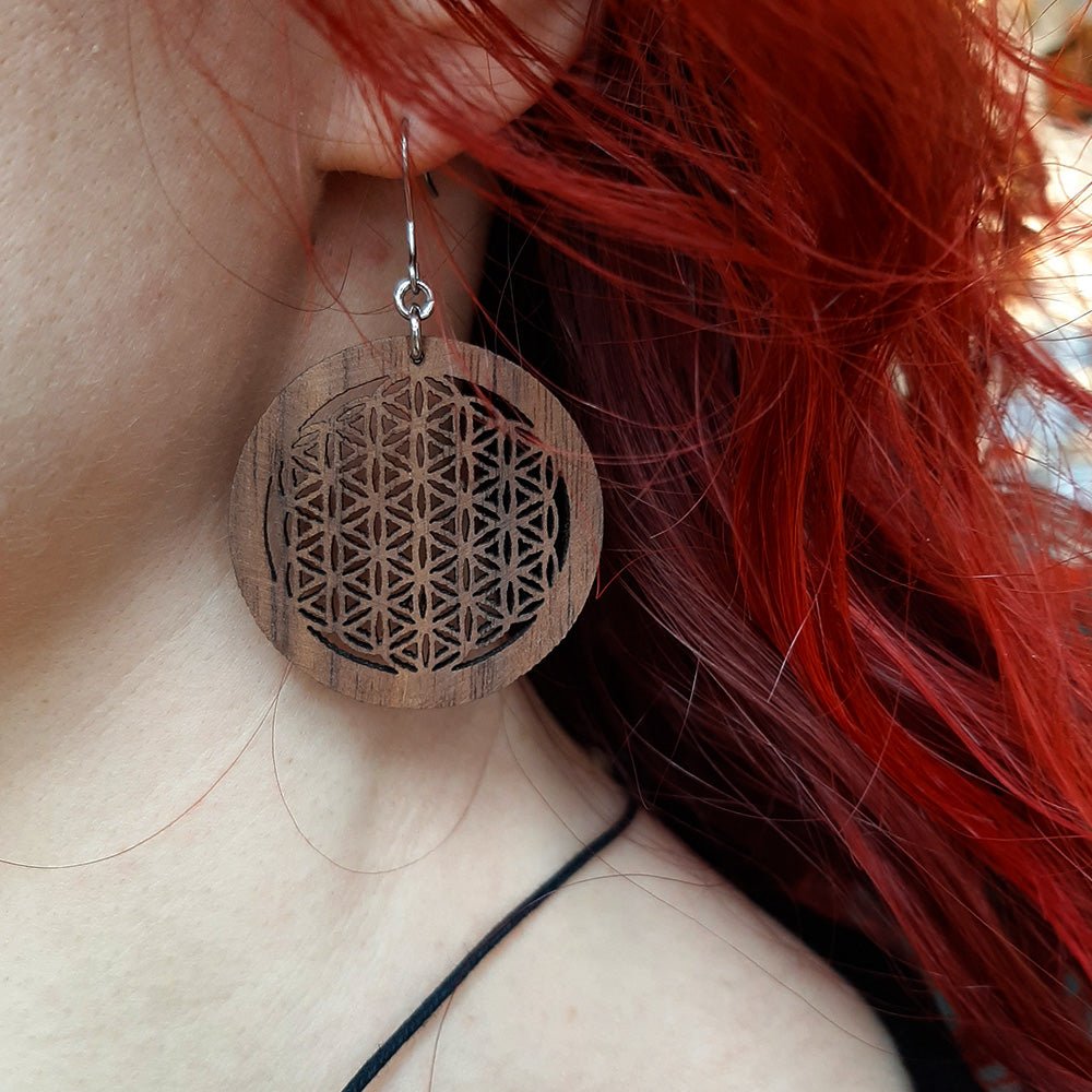 Ohrringe "Blume des Lebens", groß - Nanino Design Onlineshop -