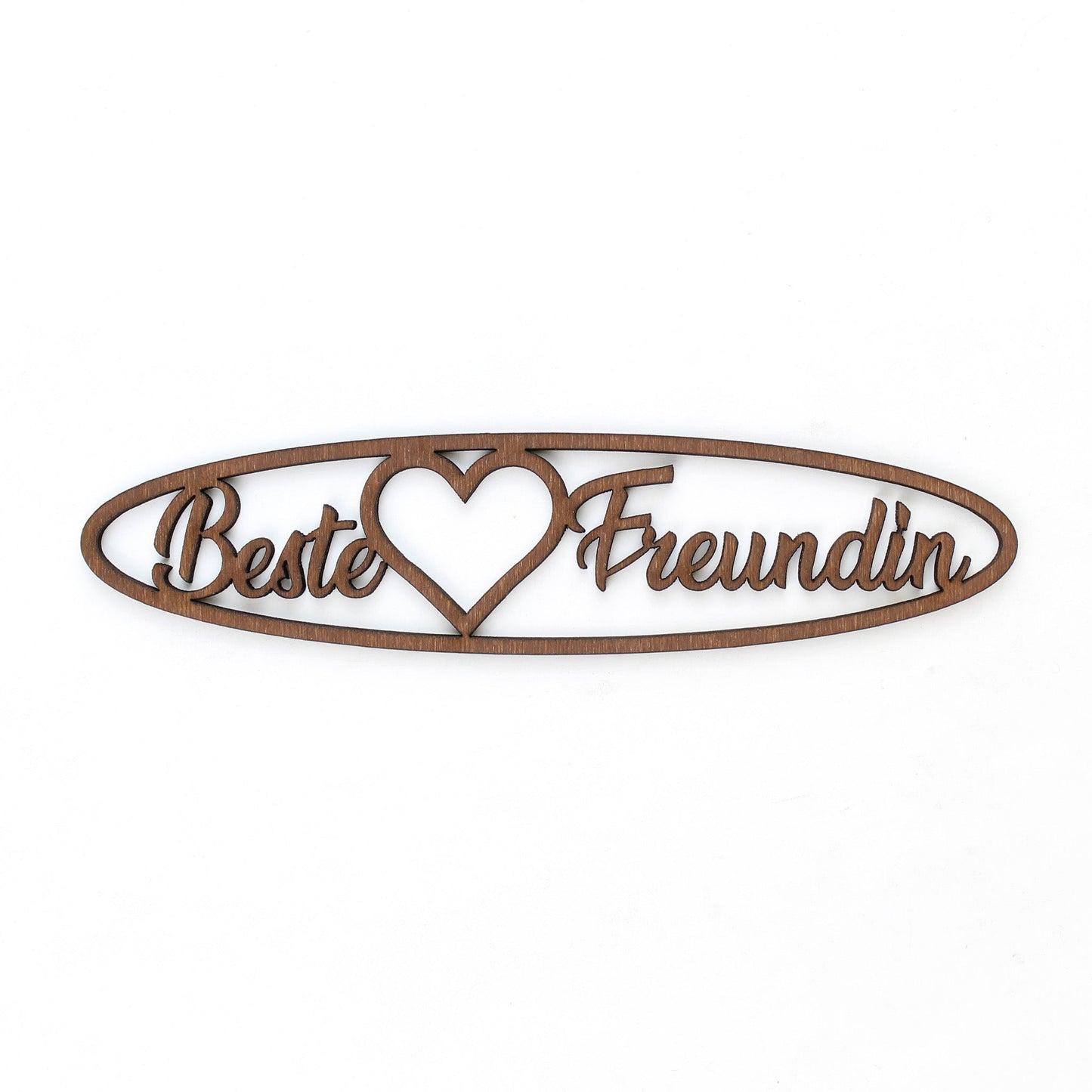 Spruch Holz oval "Beste Freundin" - Nanino Design Onlineshop -