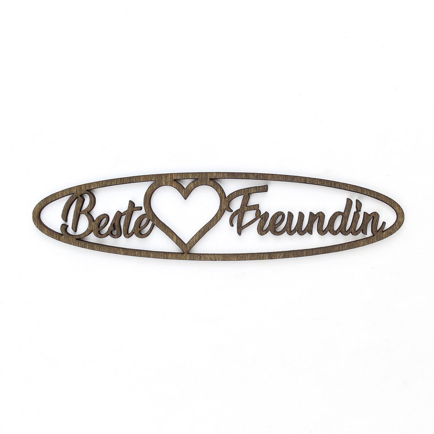 Spruch Holz oval "Beste Freundin" - Nanino Design Onlineshop -
