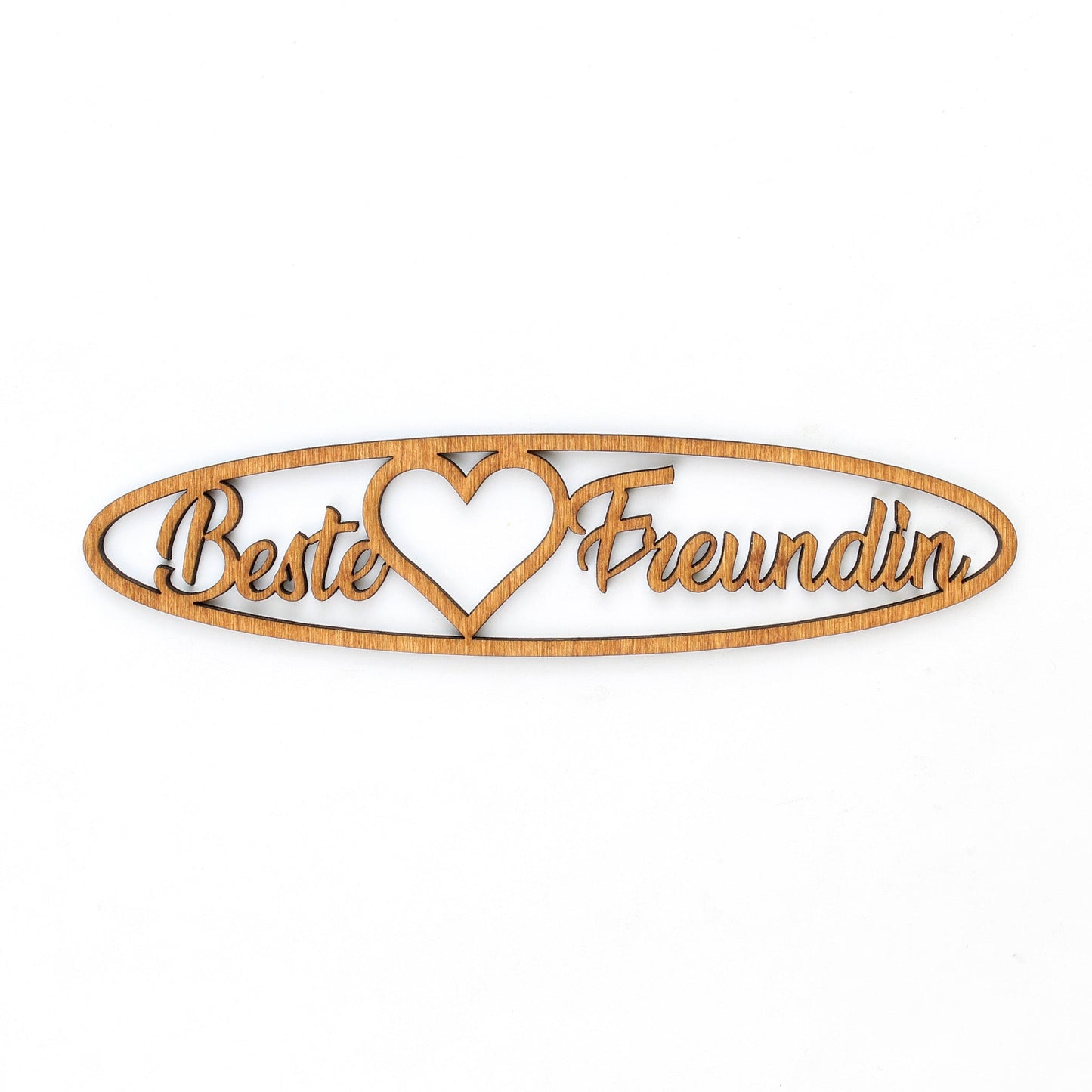 Spruch Holz oval "Beste Freundin" - Nanino Design Onlineshop -