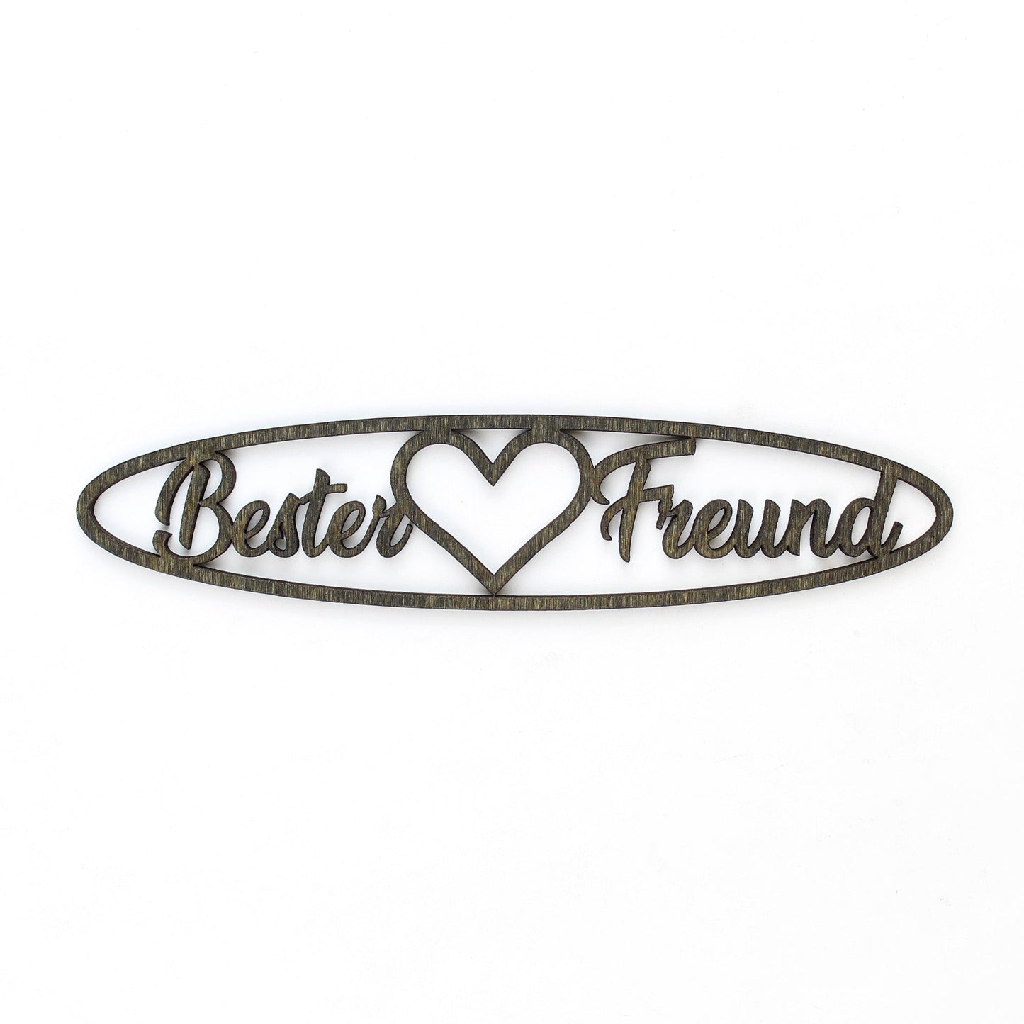 Spruch Holz oval "Bester Freund" - Nanino Design Onlineshop -
