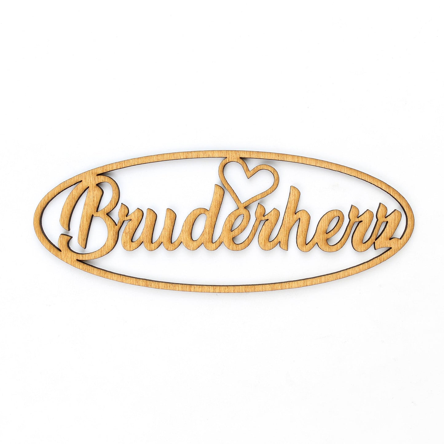 Spruch Holz oval "Bruderherz" - Nanino Design Onlineshop -