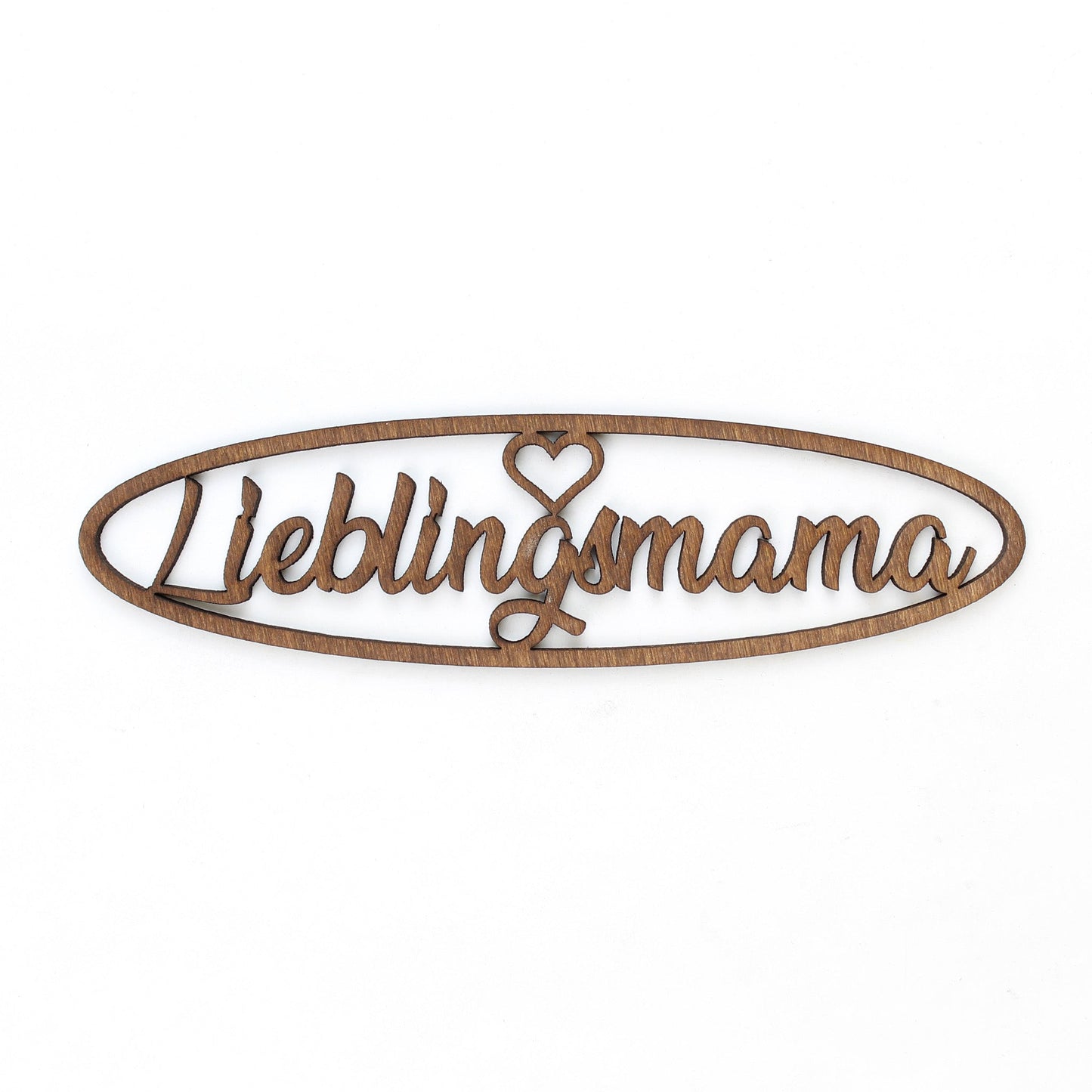Spruch Holz oval "Lieblingsmama" - Nanino Design Onlineshop -