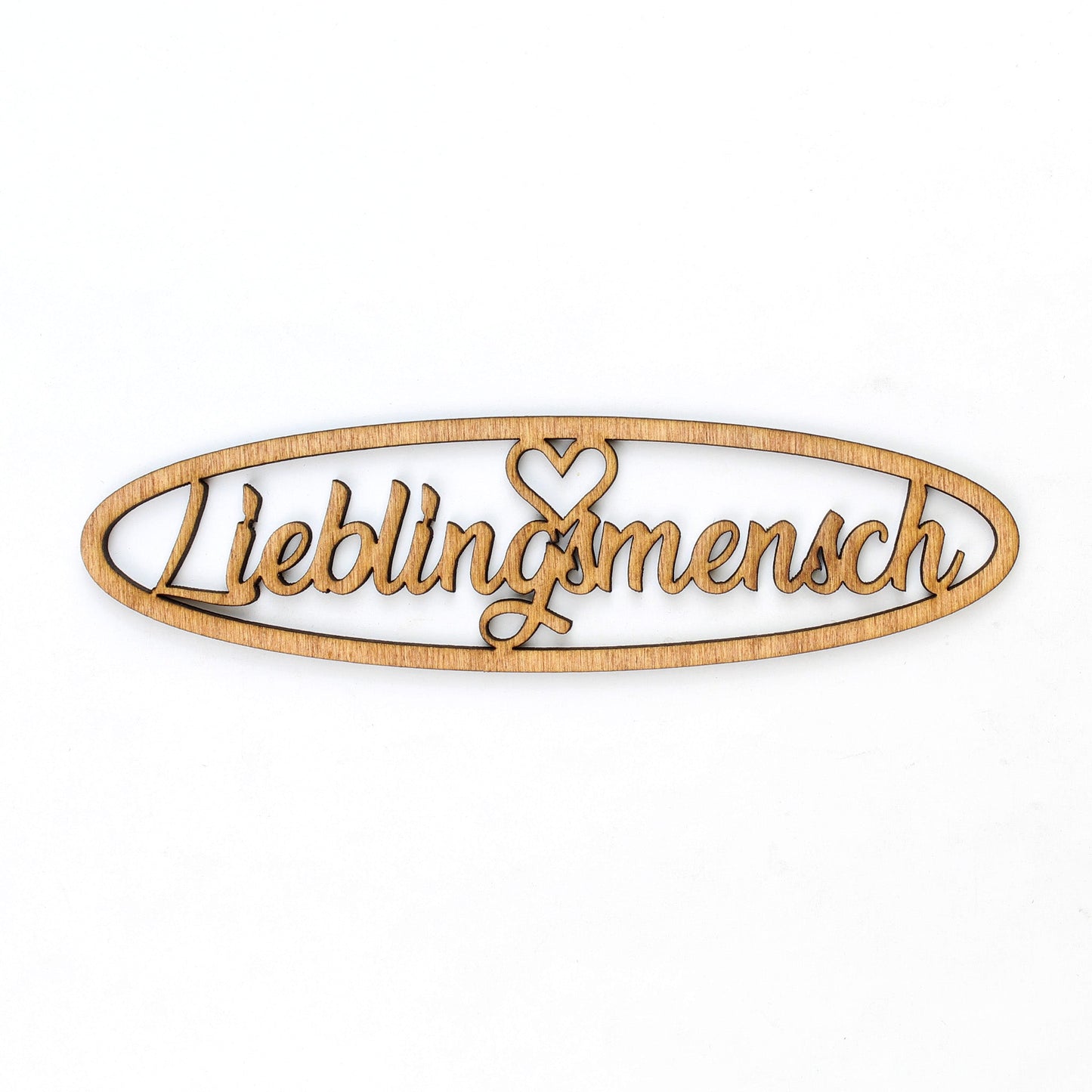 Spruch Holz oval "Lieblingsmensch" - Nanino Design Onlineshop -