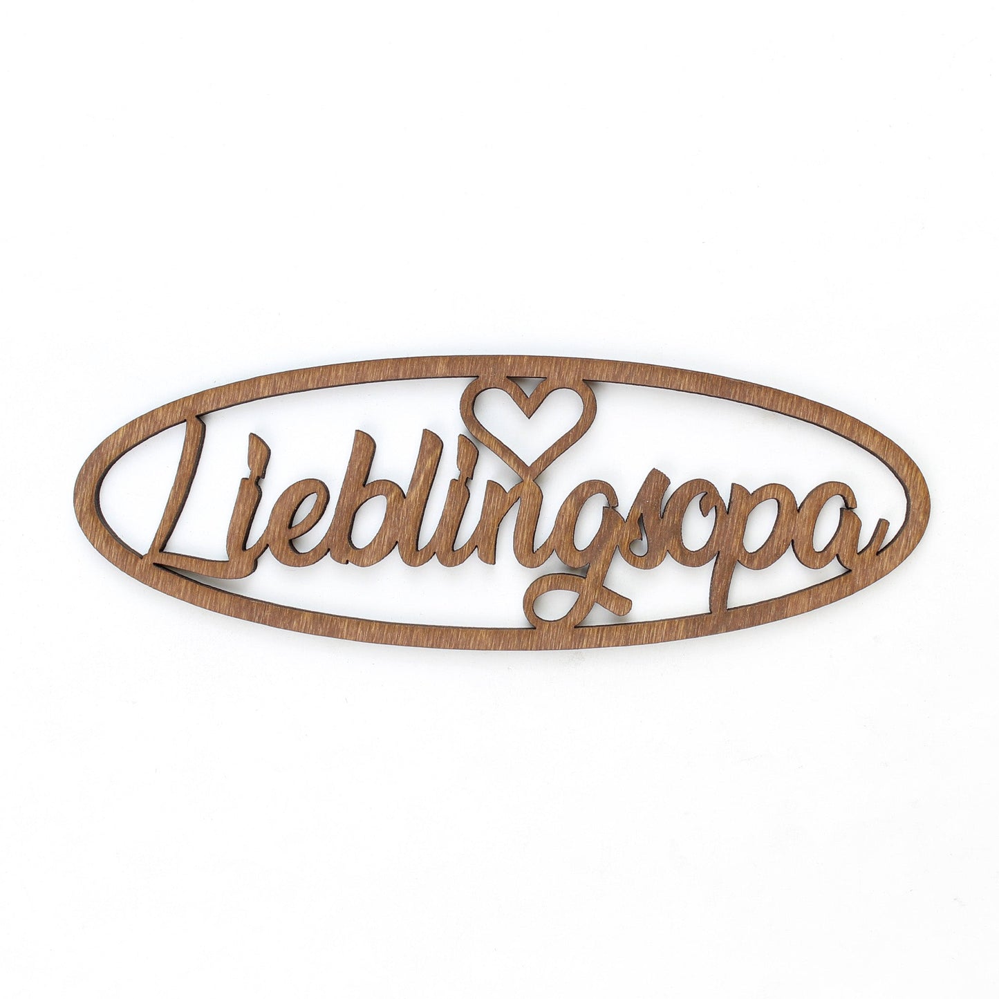 Spruch Holz oval "Lieblingsopa" - Nanino Design Onlineshop -