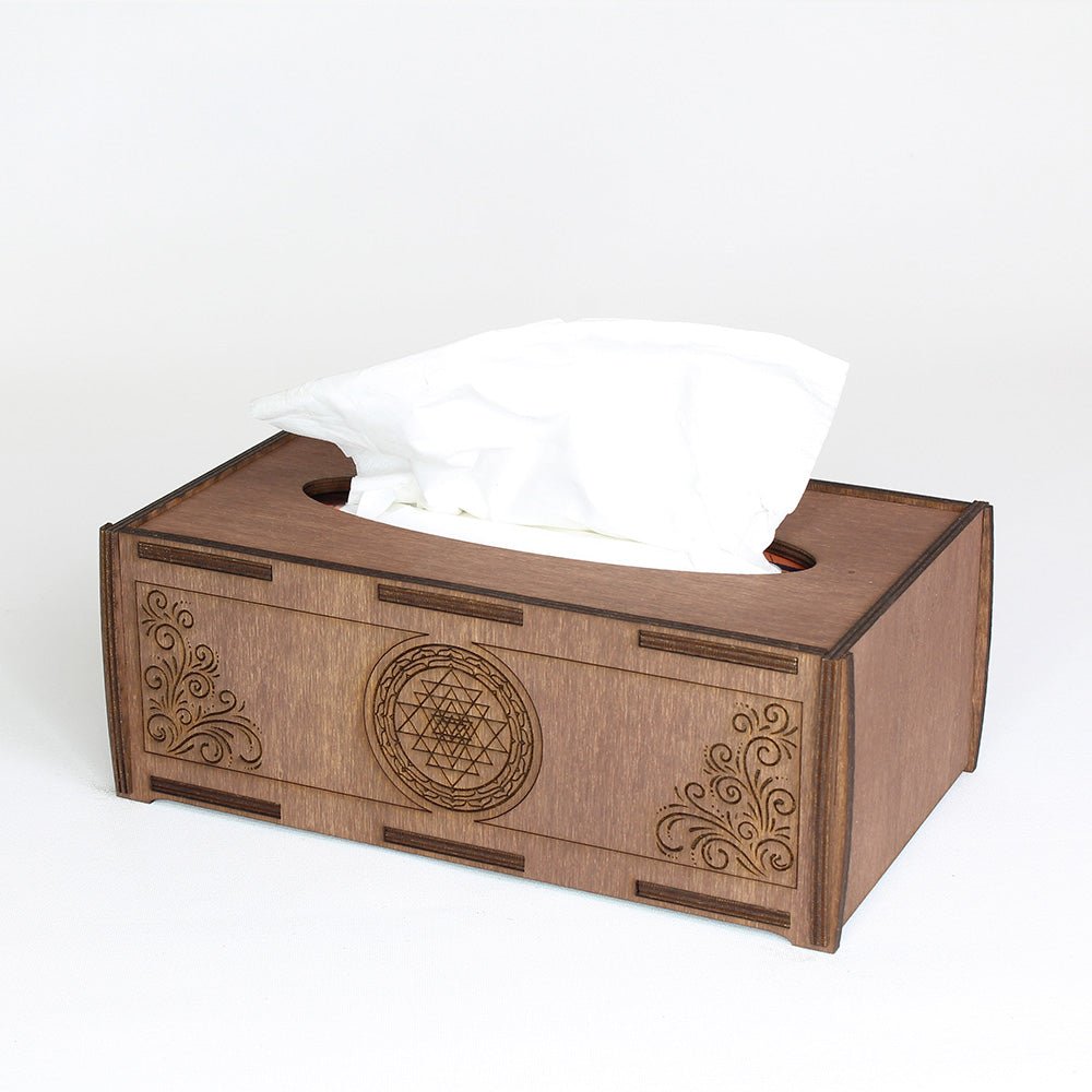 Taschentuchbox groß "Sri Yantra" - Nanino Design Onlineshop -