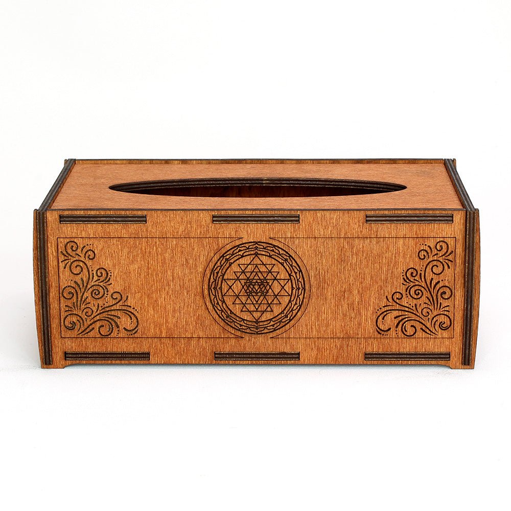 Taschentuchbox groß "Sri Yantra" - Nanino Design Onlineshop -
