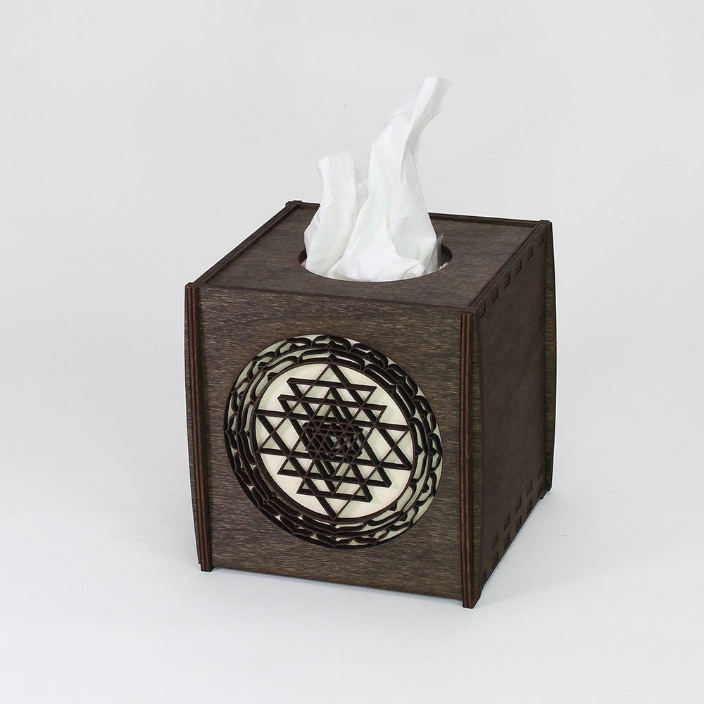 Taschentuchbox klein "Sri Yantra" - Nanino Design Onlineshop -