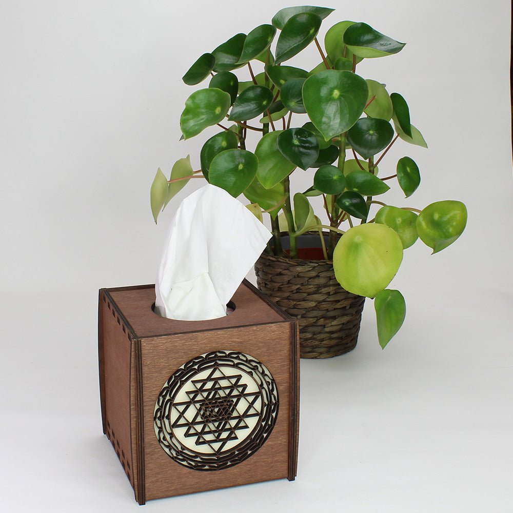 Taschentuchbox klein "Sri Yantra" - Nanino Design Onlineshop -