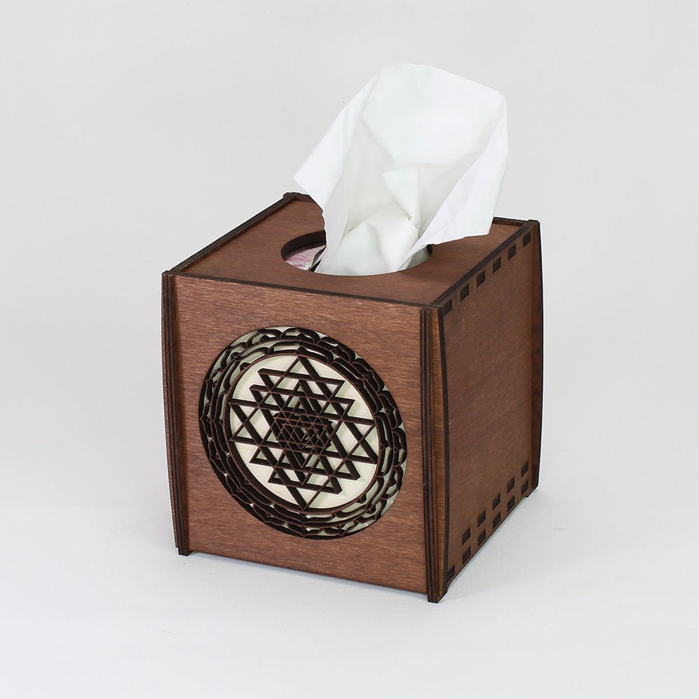 Taschentuchbox klein "Sri Yantra" - Nanino Design Onlineshop -