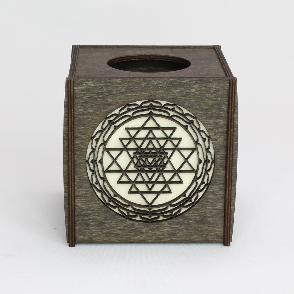 Taschentuchbox klein "Sri Yantra" - Nanino Design Onlineshop -