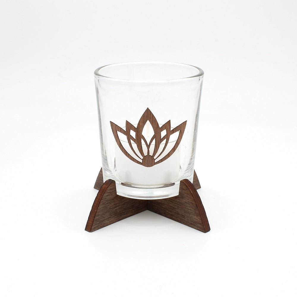 Teelicht "Lotusblume" mit Kerze - Nanino Design Onlineshop -