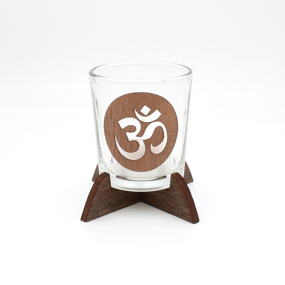 Teelicht "OM" mit Kerze - Nanino Design Onlineshop -