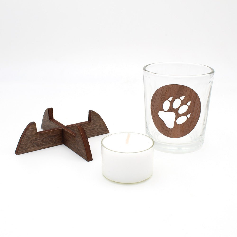 Teelicht "Pfote" mit Kerze - Nanino Design Onlineshop -