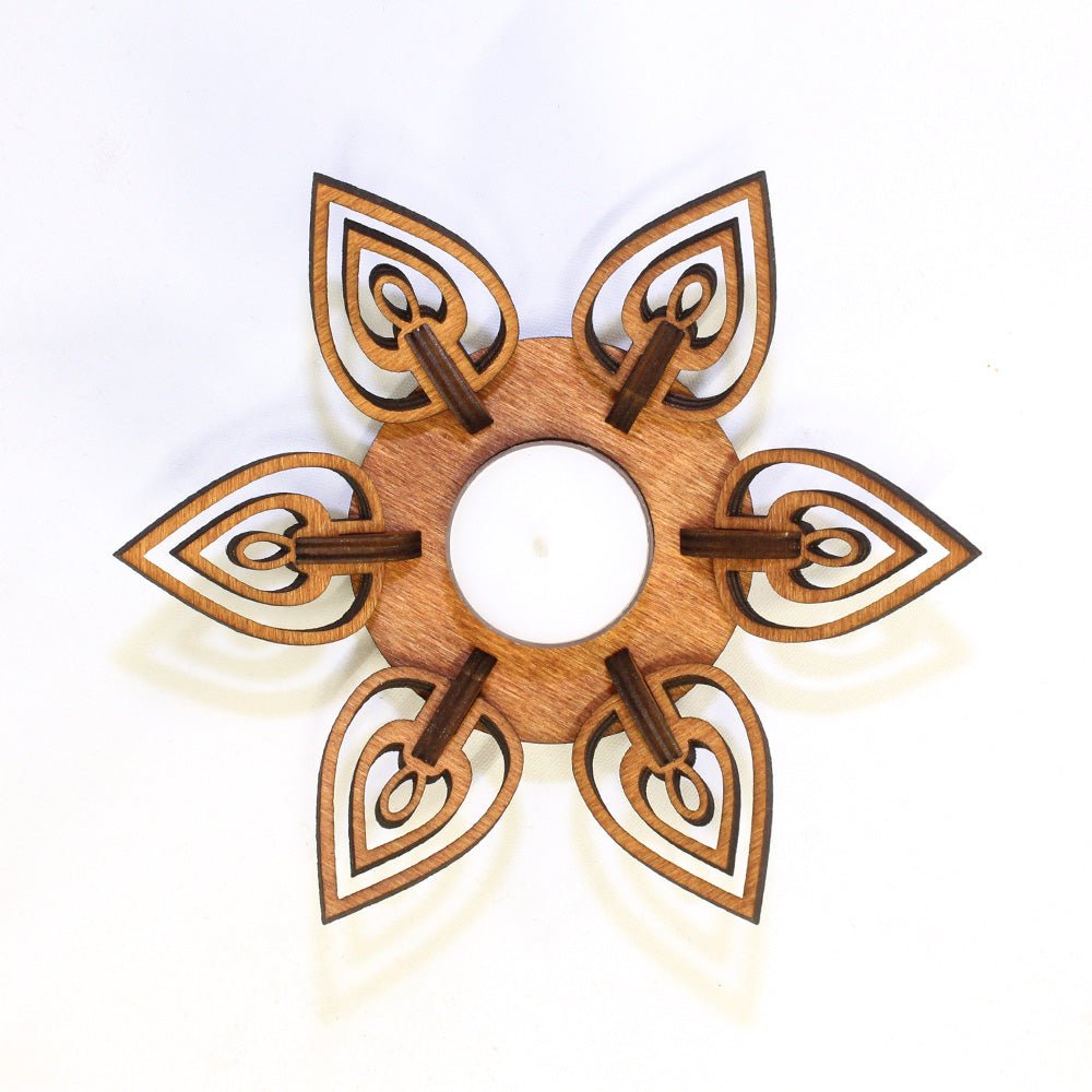 Teelichthalter Holz "Kerze" - Nanino Design Onlineshop -