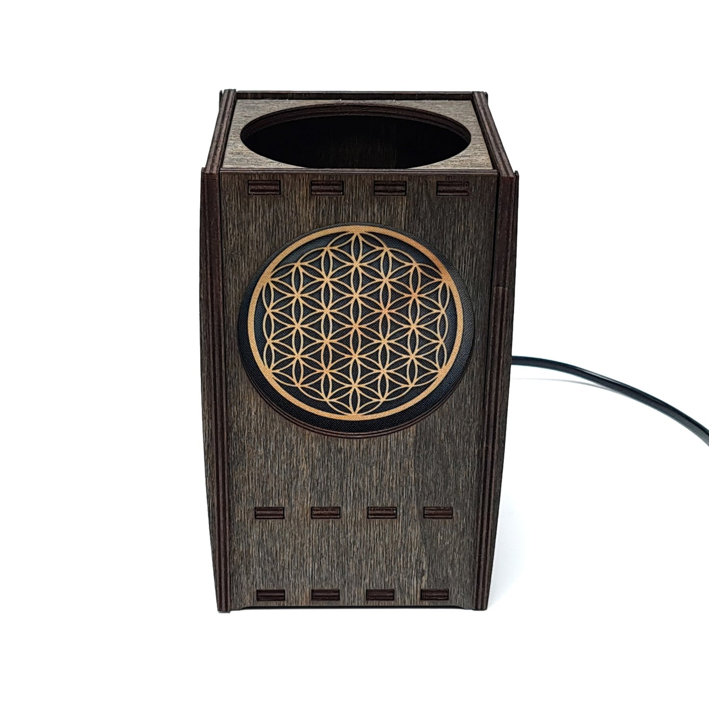 Tischlampe aus Holz mit 3 Symbolen - Nanino Design Onlineshop -