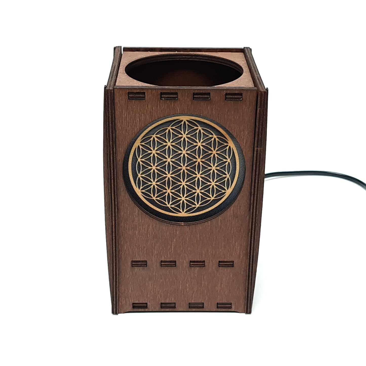 Tischlampe aus Holz mit 3 Symbolen - Nanino Design Onlineshop -