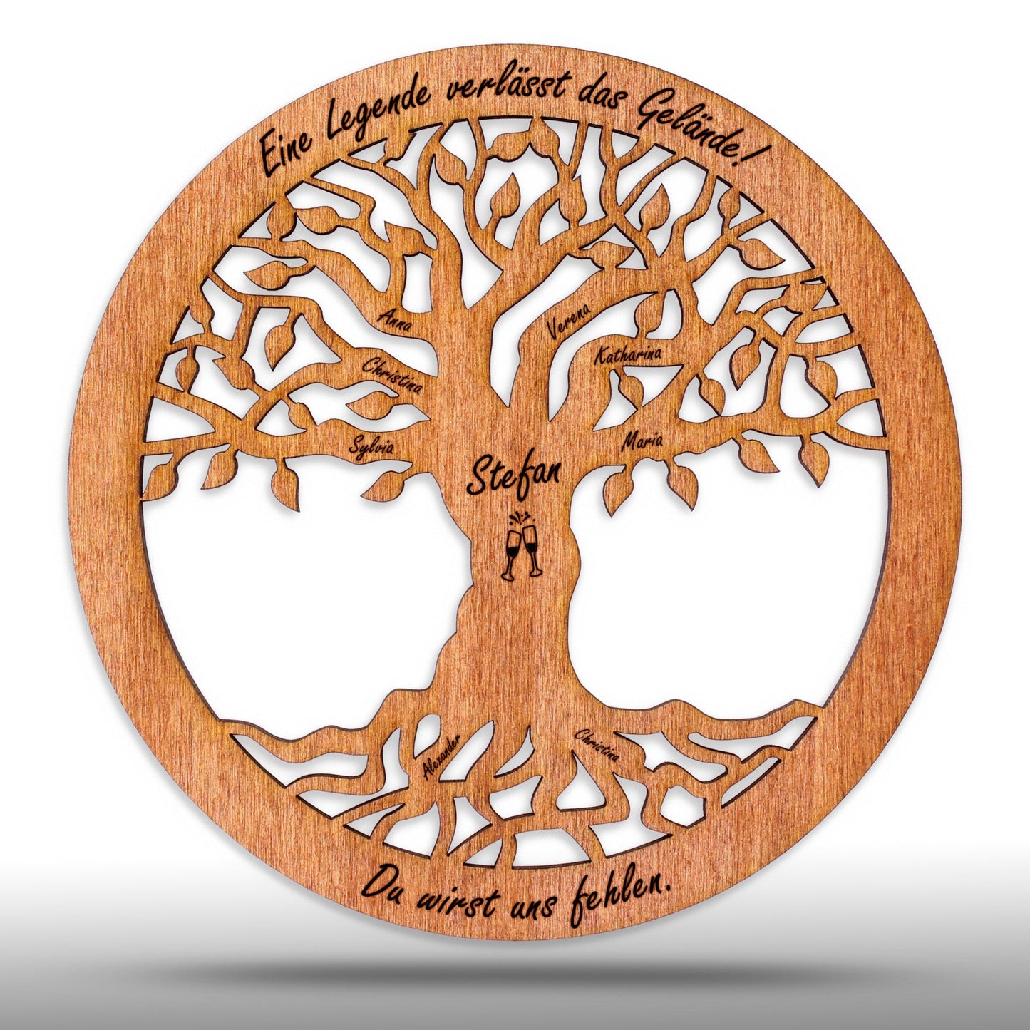 Wandbild Baum des Lebens "Abschied Arbeit", personalisiert - Nanino Design Onlineshop -