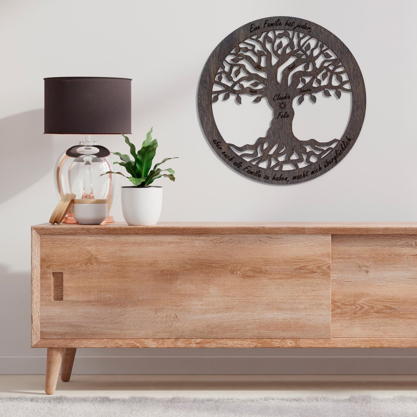 Wandbild Baum des Lebens "Familie", personalisiert - Nanino Design Onlineshop -