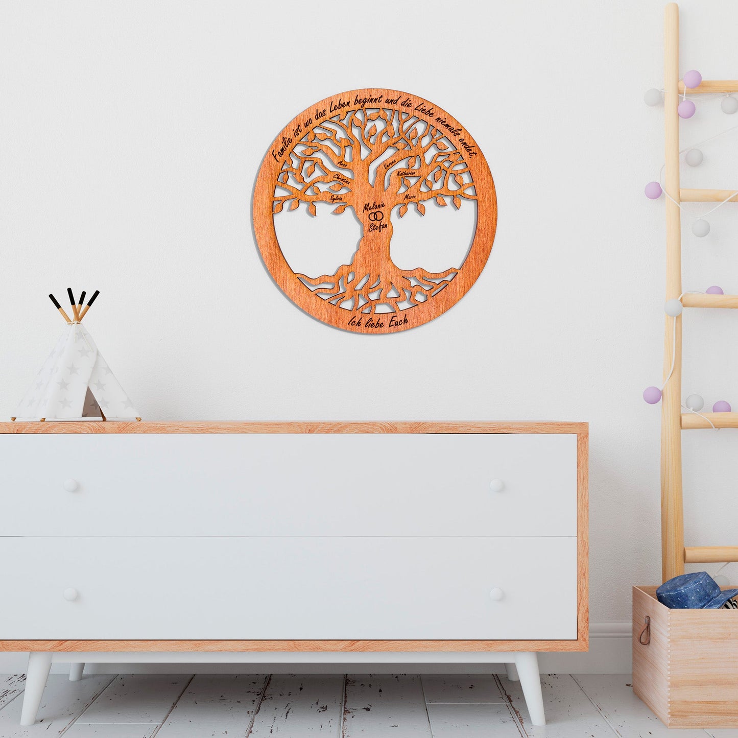 Wandbild Baum des Lebens "Familie", personalisiert - Nanino Design Onlineshop -