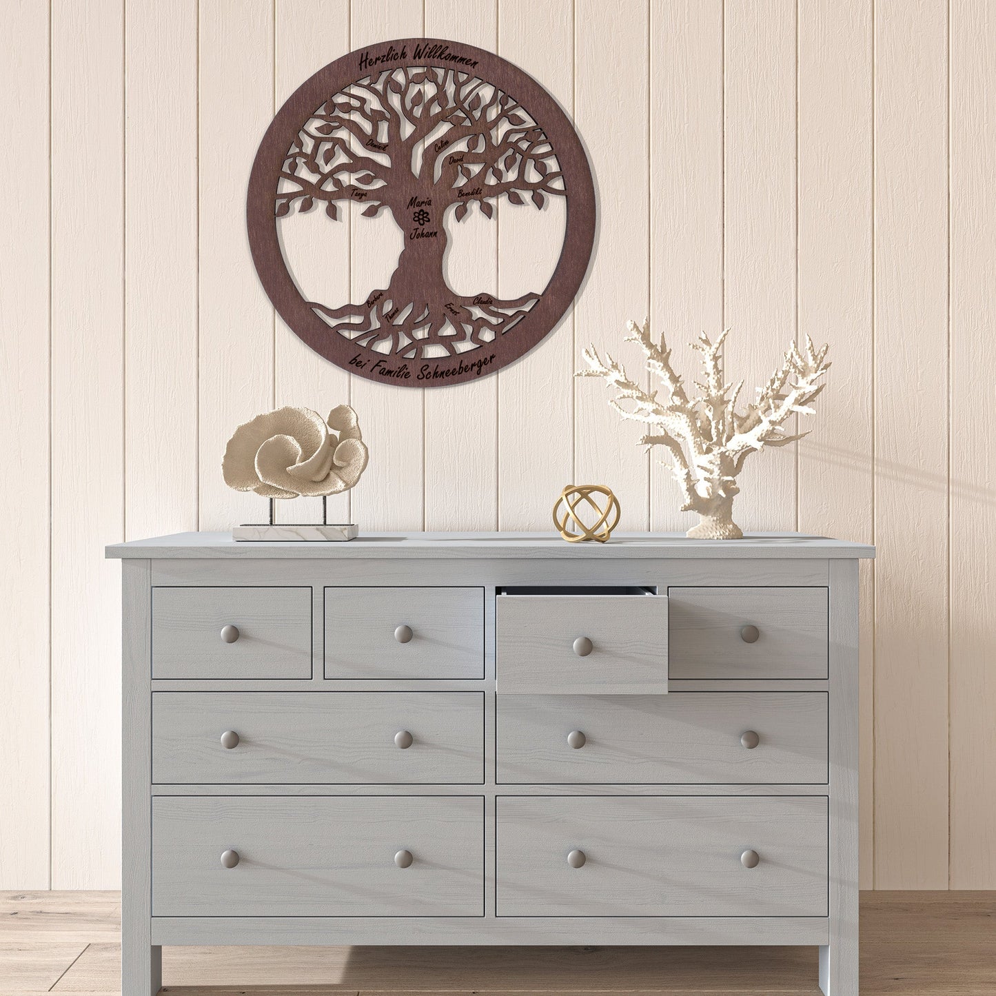 Wandbild Baum des Lebens "Familie", personalisiert - Nanino Design Onlineshop -