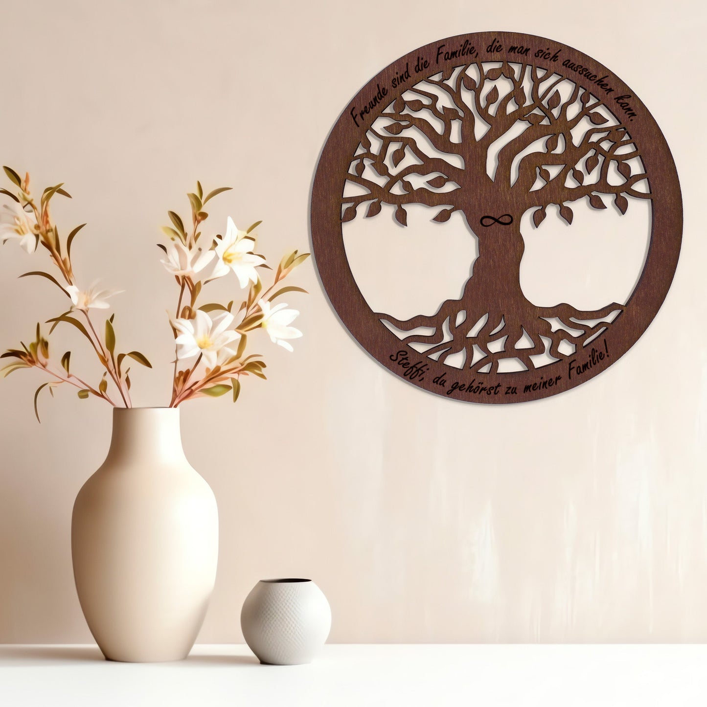 Wandbild Baum des Lebens "Freundschaft", personalisiert - Nanino Design Onlineshop -