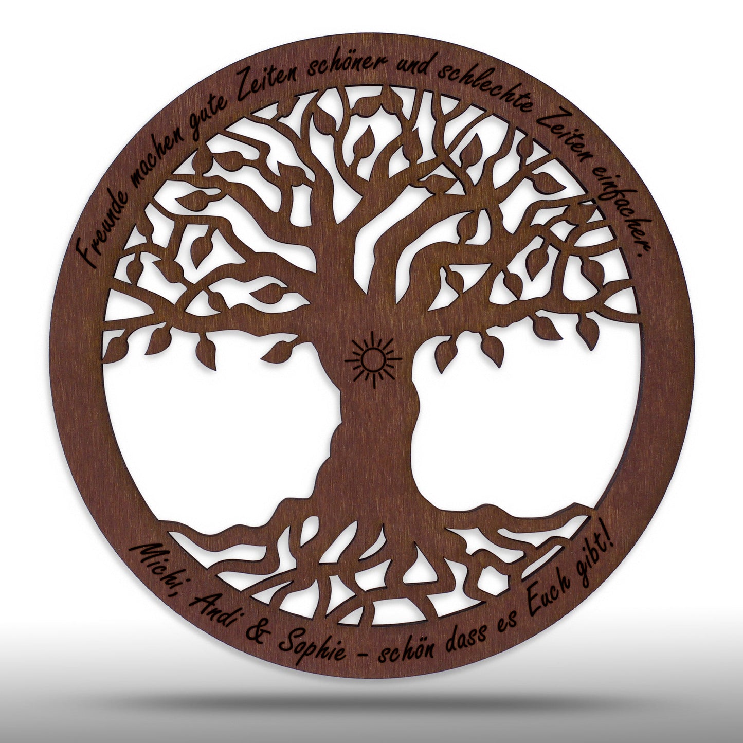 Wandbild Baum des Lebens "Freundschaft", personalisiert - Nanino Design Onlineshop -