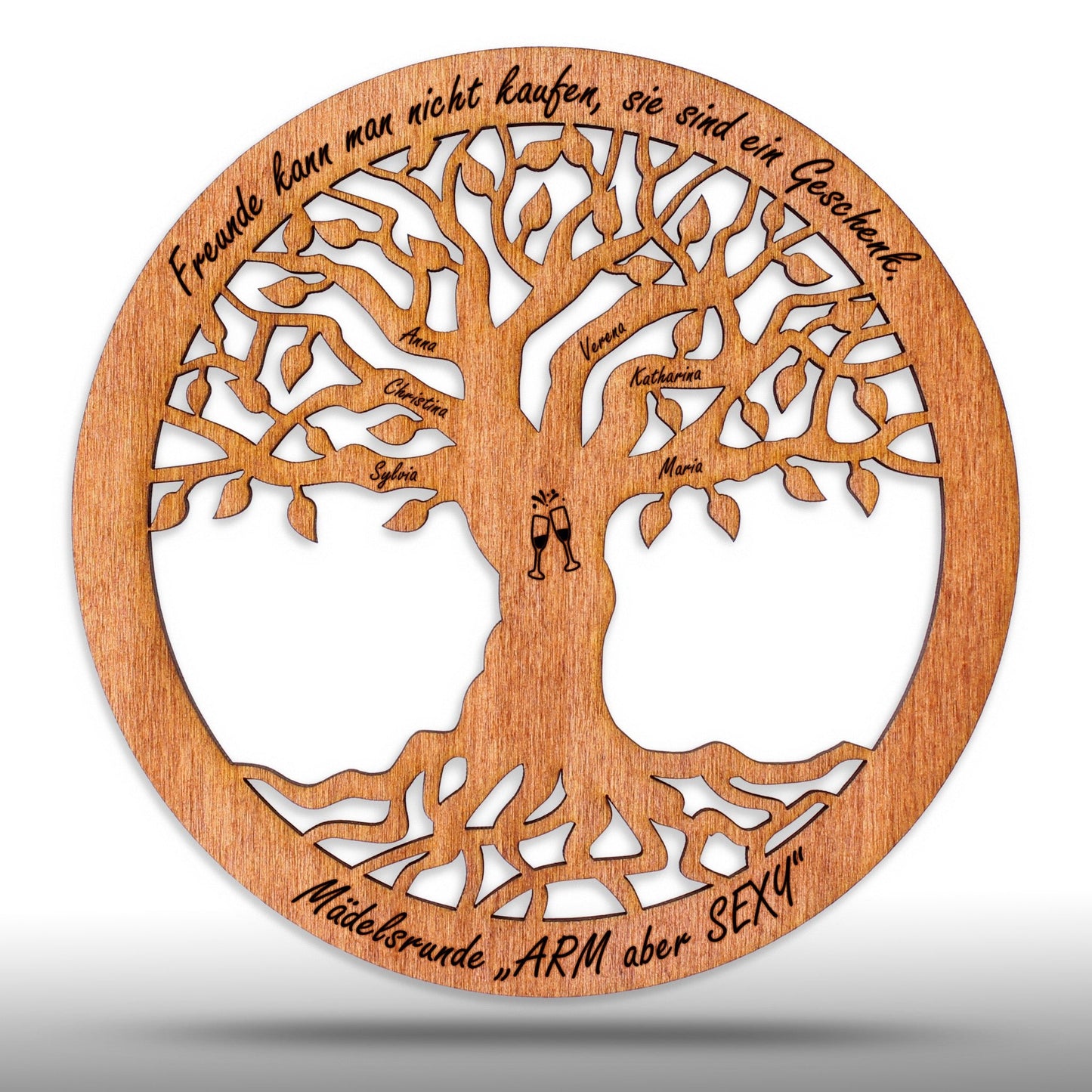 Wandbild Baum des Lebens "Freundschaft", personalisiert - Nanino Design Onlineshop -