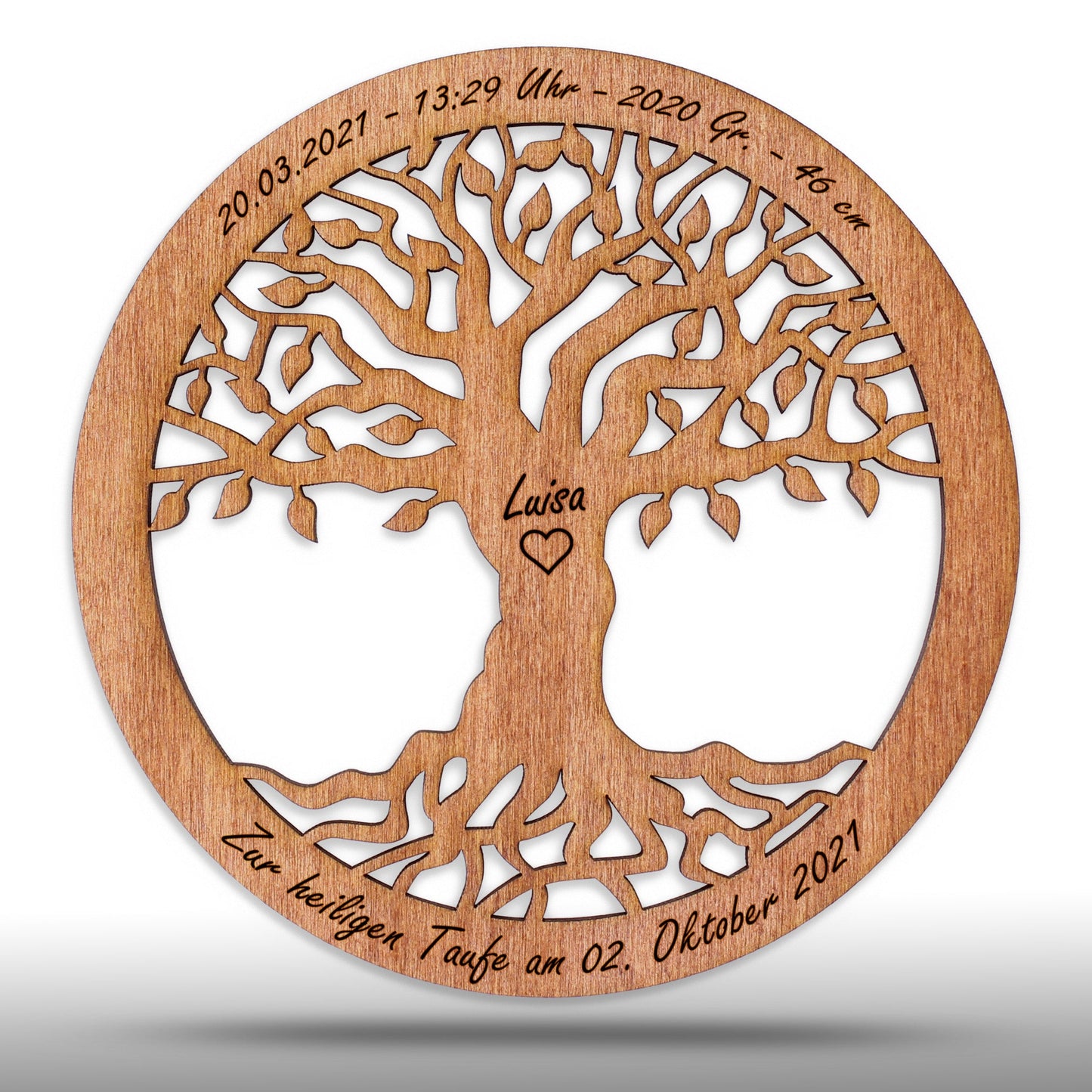 Wandbild Baum des Lebens "Geburt/Taufe", personalisiert - Nanino Design Onlineshop -