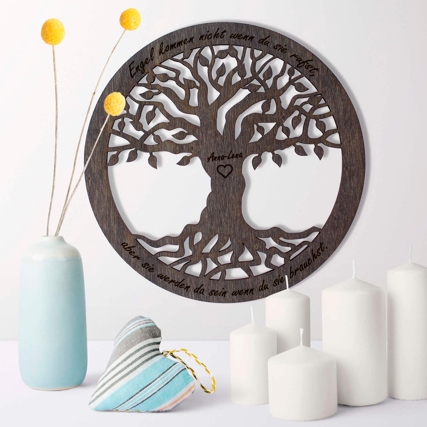 Wandbild Baum des Lebens "Geburt/Taufe", personalisiert - Nanino Design Onlineshop -