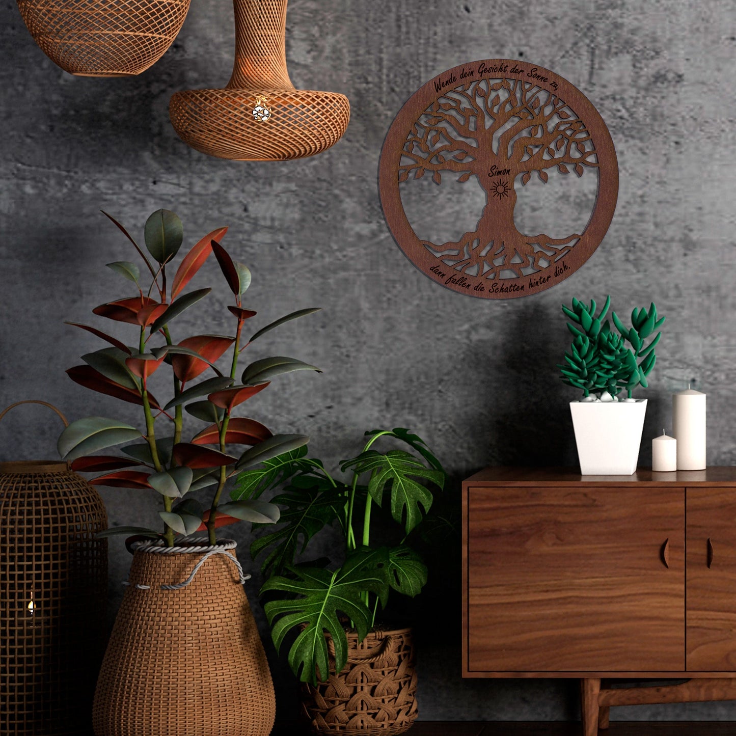 Wandbild Baum des Lebens "Gesundheit/Hoffnung", personalisiert - Nanino Design Onlineshop -