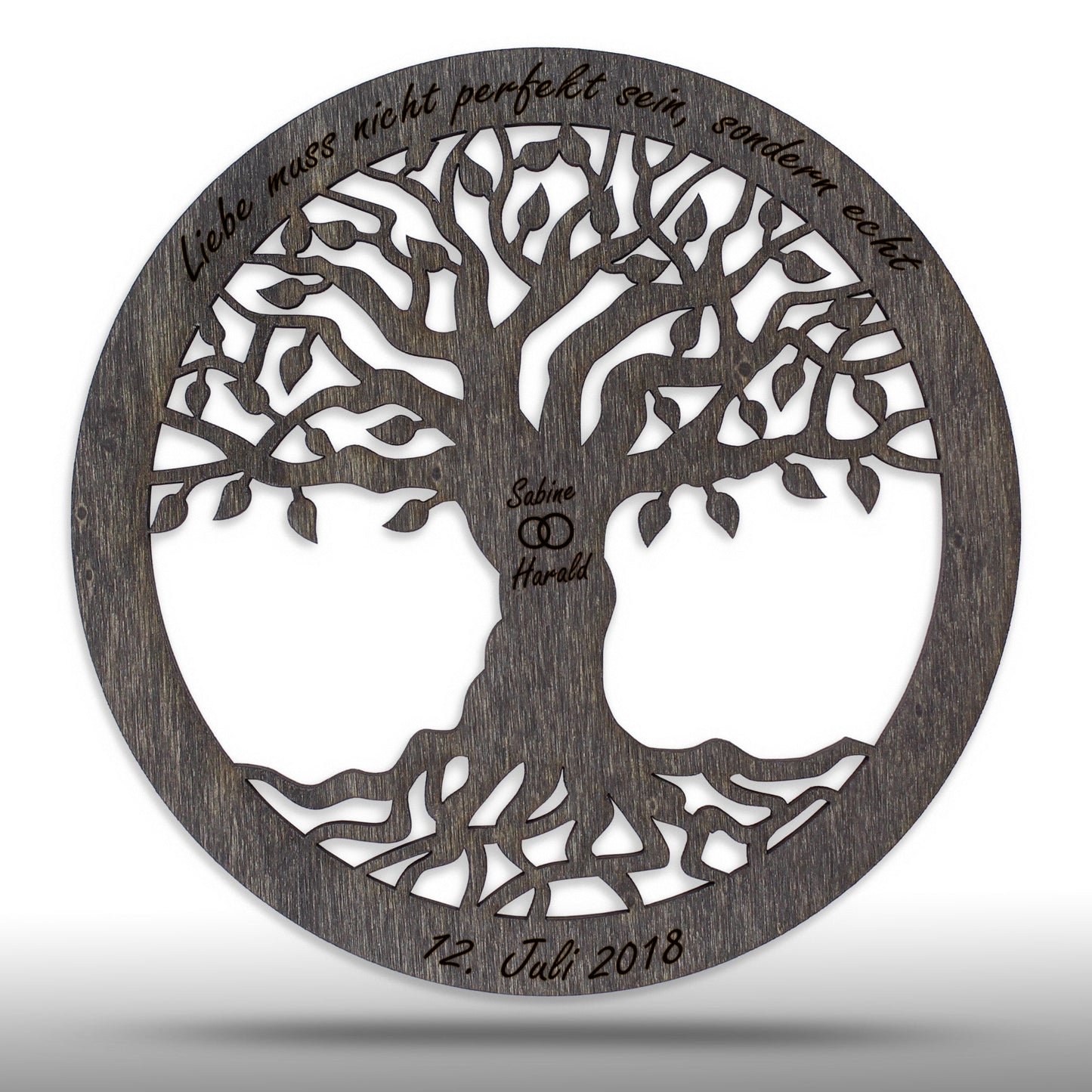 Wandbild Baum des Lebens "Hochzeit / Liebe", personalisiert - Nanino Design Onlineshop -