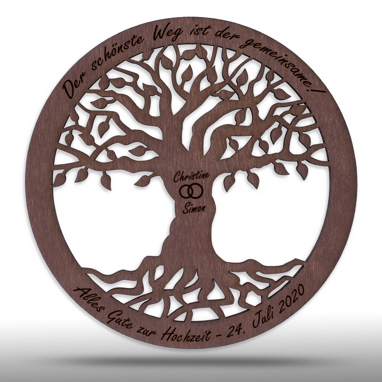 Wandbild Baum des Lebens "Hochzeit / Liebe", personalisiert - Nanino Design Onlineshop -