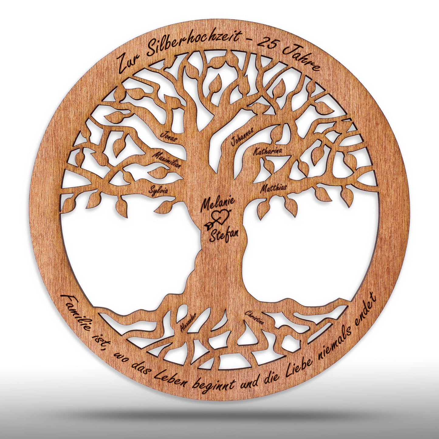 Wandbild Baum des Lebens "Hochzeit / Liebe", personalisiert - Nanino Design Onlineshop -